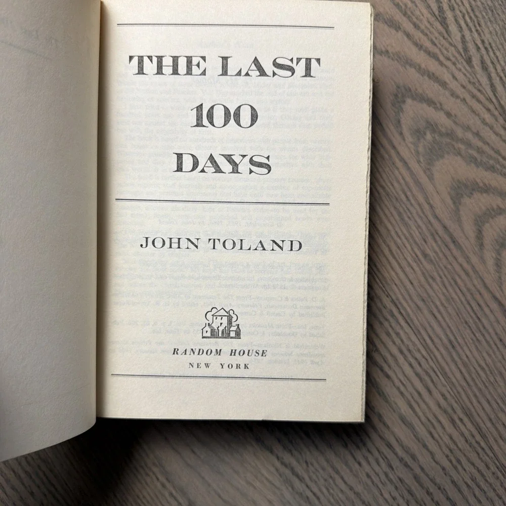 The Last 100 Days‎ by John Toland HCDJ WWII BCE 1966